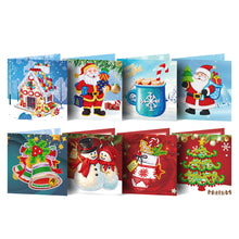 Load image into Gallery viewer, Christmas Diamond Greeting Thank You Card Shaped Drill (Christmas x 16 Set)