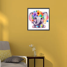 Load image into Gallery viewer, Diamond Painting - Full Round - Elephant with flowers (30*30CM)
