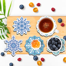 Load image into Gallery viewer, 6PCS Acrylic Diamond Art Coasters with Holder Diamond Crafts Coasters Christmas