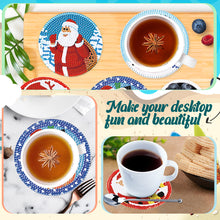 Load image into Gallery viewer, 6PCS Acrylic Diamond Art Coasters with Holder Diamond Crafts Coasters Christmas