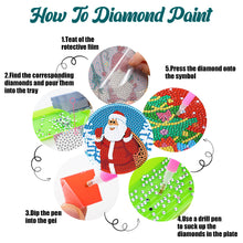Load image into Gallery viewer, 6PCS Acrylic Diamond Art Coasters with Holder Diamond Crafts Coasters Christmas
