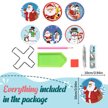 Load image into Gallery viewer, 6PCS Acrylic Diamond Art Coasters with Holder Diamond Crafts Coasters Christmas