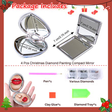 Load image into Gallery viewer, 4PCS DIY Diamond Painting Mirror Kit Special Shape Double Sided (Xmas Snowflake)
