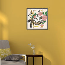 Load image into Gallery viewer, Diamond Painting - Partial Special Shaped - flower and bird clock (30*30CM)