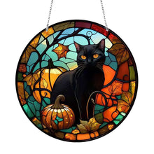 Load image into Gallery viewer, DIY Crystal Diamond Pendant Single-sided 5D Round for Home Garden (Cat)