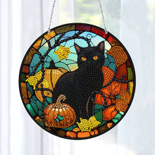 Load image into Gallery viewer, DIY Crystal Diamond Pendant Single-sided 5D Round for Home Garden (Cat)