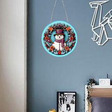 Load image into Gallery viewer, DIY Crystal Diamond Pendant Single-sided 5D Round for Home Garden (Snowman)