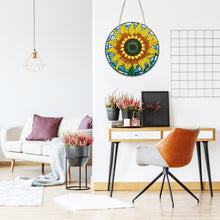 Load image into Gallery viewer, DIY Crystal Diamond Pendant Single-sided 5D Round for Home Garden (Sunflower)