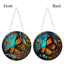 Load image into Gallery viewer, DIY Crystal Diamond Pendant Single-sided 5D Round for Home Garden (Butterfly)