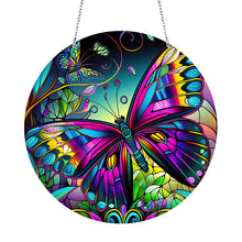 Load image into Gallery viewer, DIY Crystal Diamond Pendant Single-sided 5D Round for Home Garden (Butterfly)