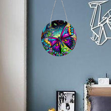 Load image into Gallery viewer, DIY Crystal Diamond Pendant Single-sided 5D Round for Home Garden (Butterfly)