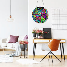 Load image into Gallery viewer, DIY Crystal Diamond Pendant Single-sided 5D Round for Home Garden (Butterfly)