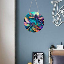 Load image into Gallery viewer, DIY Crystal Diamond Pendant Single-sided 5D Round for Home Garden (Dragonfly)