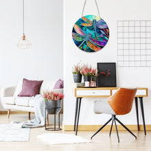 Load image into Gallery viewer, DIY Crystal Diamond Pendant Single-sided 5D Round for Home Garden (Dragonfly)