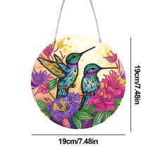 Load image into Gallery viewer, DIY Crystal Diamond Pendant Single-sided 5D Round for Home Garden (Hummingbird)