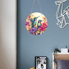 Load image into Gallery viewer, DIY Crystal Diamond Pendant Single-sided 5D Round for Home Garden (Hummingbird)