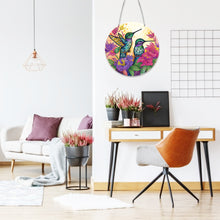 Load image into Gallery viewer, DIY Crystal Diamond Pendant Single-sided 5D Round for Home Garden (Hummingbird)