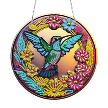 Load image into Gallery viewer, DIY Crystal Diamond Pendant Single-sided 5D Round for Home Garden (Hummingbird)