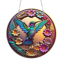 Load image into Gallery viewer, DIY Crystal Diamond Pendant Single-sided 5D Round for Home Garden (Hummingbird)