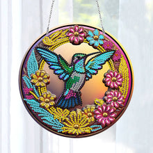 Load image into Gallery viewer, DIY Crystal Diamond Pendant Single-sided 5D Round for Home Garden (Hummingbird)