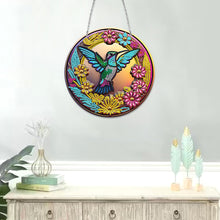 Load image into Gallery viewer, DIY Crystal Diamond Pendant Single-sided 5D Round for Home Garden (Hummingbird)