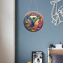Load image into Gallery viewer, DIY Crystal Diamond Pendant Single-sided 5D Round for Home Garden (Hummingbird)