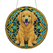 Load image into Gallery viewer, DIY Crystal Diamond Pendant Single-sided 5D Round for Home Garden (Dog)