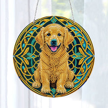 Load image into Gallery viewer, DIY Crystal Diamond Pendant Single-sided 5D Round for Home Garden (Dog)