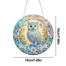 Load image into Gallery viewer, DIY Crystal Diamond Pendant Single-sided 5D Round for Home Garden (Owl)