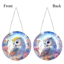 Load image into Gallery viewer, DIY Crystal Diamond Pendant Single-sided 5D Round for Home Garden (Owl)