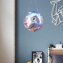 Load image into Gallery viewer, DIY Crystal Diamond Pendant Single-sided 5D Round for Home Garden (Owl)