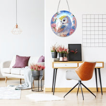 Load image into Gallery viewer, DIY Crystal Diamond Pendant Single-sided 5D Round for Home Garden (Owl)