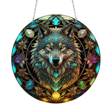 Load image into Gallery viewer, DIY Crystal Diamond Pendant Single-sided 5D Round for Home Garden (Wolf)
