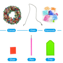 Load image into Gallery viewer, 5D DIY Full Drill Garland Single Sided Christmas for Home Window Door Decor Gift