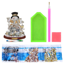 Load image into Gallery viewer, Christmas Theme Crystal Diamond Ornament Art Craft Round Drill Acrylic Kids Gift