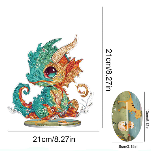 DIY Crystal Diamond Ornament Art Craft Dragon Diamond Mosaic Ornaments Kids Gift