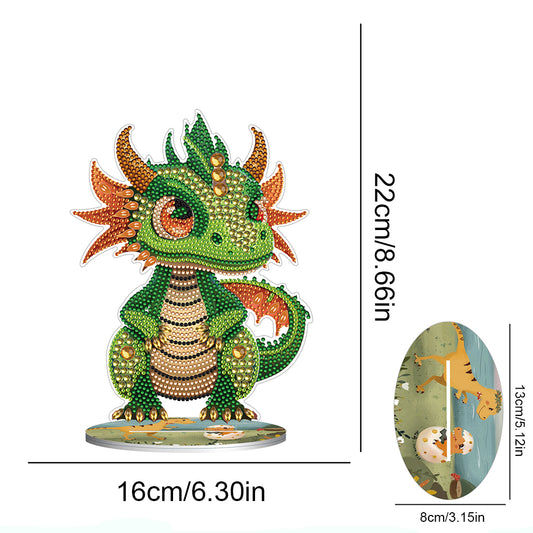 DIY Crystal Diamond Ornament Art Craft Dragon Diamond Mosaic Ornaments Kids Gift