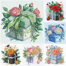 Load image into Gallery viewer, 6pcs Diamond Painting Set - flowers and gift boxes (30*30CM)