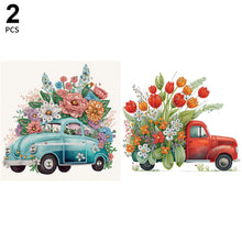 Load image into Gallery viewer, 2pcs Diamond Painting Set - flowers and cars (30*30CM)
