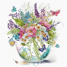 Load image into Gallery viewer, 2pcs Diamond Painting Set - Aquarius Flowers and Butterflies (30*30CM)