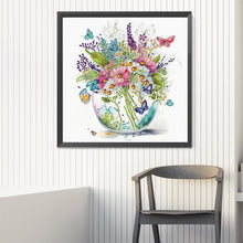 Load image into Gallery viewer, 2pcs Diamond Painting Set - Aquarius Flowers and Butterflies (30*30CM)