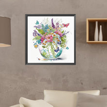 Load image into Gallery viewer, 2pcs Diamond Painting Set - Aquarius Flowers and Butterflies (30*30CM)