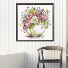 Load image into Gallery viewer, 2pcs Diamond Painting Set - Aquarius Flowers and Butterflies (30*30CM)