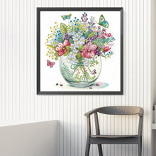 Load image into Gallery viewer, 2pcs Diamond Painting Set - Aquarius Flowers and Butterflies (30*30CM)