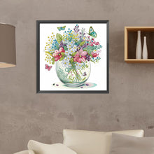Load image into Gallery viewer, 2pcs Diamond Painting Set - Aquarius Flowers and Butterflies (30*30CM)
