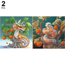 Load image into Gallery viewer, 2pcs Diamond Painting Set - dragon and snake (30*30CM)