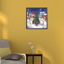 Load image into Gallery viewer, Diamond Painting - Full Round - christmas festive atmosphere map (30*30CM)