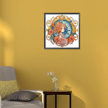 Load image into Gallery viewer, Diamond Painting - Partial Special Shaped - clock with brunette girl (30*30CM)