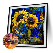 Load image into Gallery viewer, Diamond Painting - Full Round - Stained Glass Art Sunflowers (45*45CM)