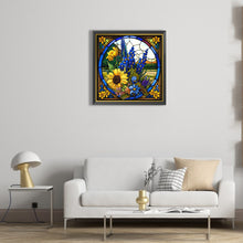Load image into Gallery viewer, Diamond Painting - Full Round - Stained Glass Art Sunflowers (45*45CM)